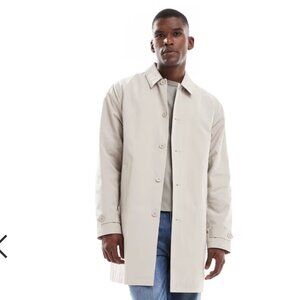 New Asos Mac Coat in Stone Colour (Large-extra large)